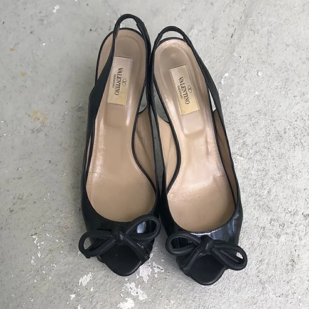 Valentino peep toe heels